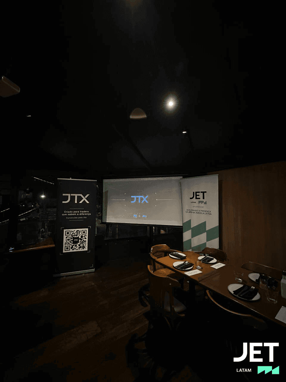 Ambientação do restaurante para o JTX Private Dinner